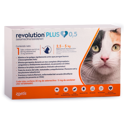 Revolution plus pipeta gato 2,5 a 5 kilos