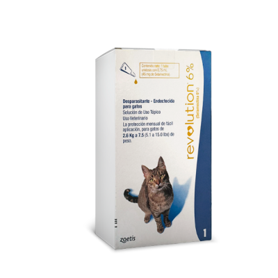 Revolution 6% pipeta gato 2 a 7,5 kilos